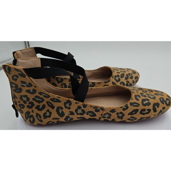 Monkey Feet Ankle Strap Ballet Flats 9M Cheetah Print Leather Balletcore EUC - Picture 14 of 16